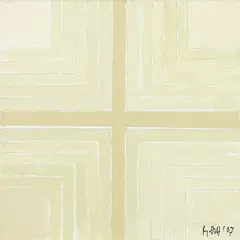 White Cross by S. H. Raza, Acrylic on canvas, sold Apr 2012