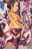 Round About by Nataraj Sharma, Oil on paper, sold Apr 2012