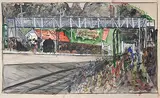 Untitled by K H, Gouache on paper, sold Apr 2012