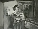 Untitled by K. Laxma Goud, Gouache on paper, sold Apr 2012