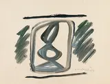 Untitled by Jagdish Swaminathan, Gouache on paper, sold Apr 2012