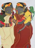 Untitled by Thota Vaikuntam, Acrylic on canvas, sold Apr 2012