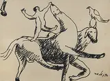 Untitled by Manjit Bawa, Sketchpen on paper, sold Apr 2012