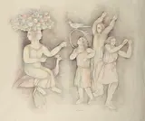 Untitled by Sakti Burman, Pastel on canvas, sold Apr 2012
