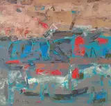Terra Incognita by K. M. Adimoolam, Oil on canvas, sold Apr 2012