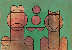 Male + Female by Anwar Shemza, Acrylic on canvas pasted on board, sold Nov 2012