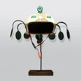 Untitled by Adeela Suleman, Powder coated and enamel painted steel cooking utensil, steel spoon and cycle ornament, with foam and cloth, offered Nov 2012