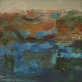 Untitled by K. M. Adimoolam, Oil on canvas, sold Jan 2012