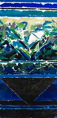 Valley by S. H. Raza, Acrylic on canvas, sold Jan 2012