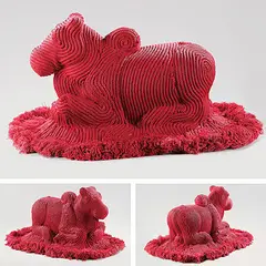 Untitled by Arunkumar H G, Illustrated are two views of the sculpture, sold Jan 2012