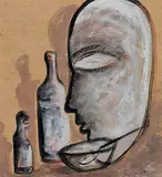 Untitled by Jagannath Panda, Acrylic on handmade paper, sold Jan 2012