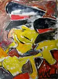 Untitled by Krishen Khanna, Oil on canvas, sold Jan 2012