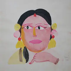 Untitled by K. G. Subramanyan, Watercolour and pencil on paper, sold Jan 2012