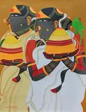 Untitled by Thota Vaikuntam, Acrylic on canvas, sold Jan 2012