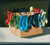 Flower (Still Life) by Shibu Natesan, Oil on linen, sold Jan 2012