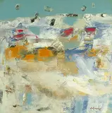Untitled by K. M. Adimoolam, Oil on canvas, sold Jan 2012