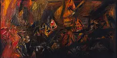 Paysage by S. H. Raza, Acrylic on canvas, sold Mar 2012
