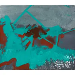 Green Place by Peter Shoemaker, 1991, oil on canvas, sold Apr 2026
