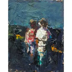 Untitled by Dennis Hare, oil on board, sold May 2026