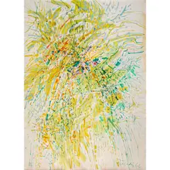 X by Gabor Peterdi, 1966, watercolor, sold May 2026