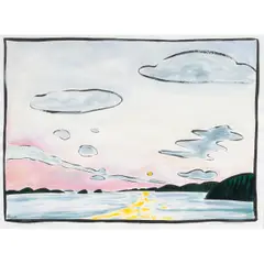 View From my Studio by Eric Hopkins, 1990, watercolor, sold May 2026