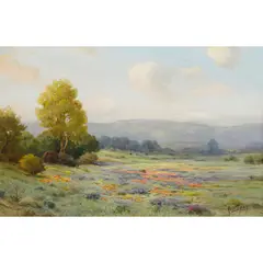Untitled (Landscape with Wildflowers) by Angel Espoy, oil on canvas, sold May 2026