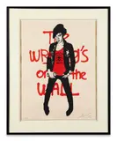 The writting's on the wall (cream) by Shepard Fairey, 2010, Sérigraphie en couleurs, sold Nov 2024
