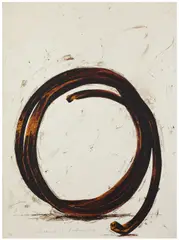 Undetermined line by Bernar Venet, 1989, Lithographie en noir, sold Nov 2024