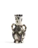 Vase deux anses hautes - 1952 (AR # 141) by Pablo Picasso, Noir, blanc et patine grise, sold Nov 2024