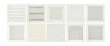Paintings and Drawings by Agnes Martin, 1991, Suite de 10 lithographies, libres, sur papier de type calque, sold Nov 2024