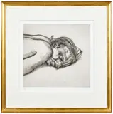 Man Resting by Lucian Freud, 1988, Eau-forte en noir, sold Nov 2024
