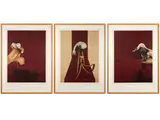 Deuxième version du Triptyque 1944 by Francis Bacon, 1989, Trois lithographies en couleurs sur Vélin d'Arches, sold Nov 2024