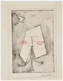 L'Escalier de Flore by Pablo Picasso, 1958, Pointe sèche sur celluloïd en couleurs, sold Nov 2024