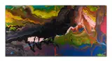 FLOW by Gerhard Richter, 2016, Impression chromogénique contrecollée sur dibond et sous verre acrylique., sold Nov 2024