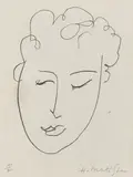Jules Romains by Henri Matisse, 1948, Lithographie en noir sur Chine contrecollé, sold Nov 2024