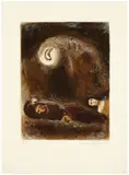 Rutz aux pieds de Booz by Marc Chagall, 1960, Planche issue de Dessins pour la Bible, sold Nov 2024