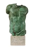 Persée by Igor Mitoraj, 1988, Bronze à patine verte et pierre, sold Nov 2024