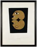 Autoportrait by Victor Brauner, 1963, Sérigraphie en couleurs rehaussée d'un dessin au crayon, sold Nov 2024