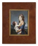 Portrait de la baronne Dannery, surintendante de la Maison Royale de l'éducation de la Légion d'Honneur de Saint-Denis, by Marie-Gabrielle Capet, Aquarelle et gomme arabique sur ivoire, sold Nov 2024