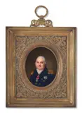Portrait de Louis XVIII (1755-1824), roi de France by Jean-Baptiste Jacques Augustin, Aquarelle et gomme arabique sur ivoire, de forme ovale, sold Nov 2024
