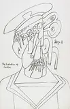 The Evolution of Sailor by F. N. Souza, Ink on paper, sold Mar 2012
