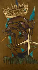 Coronation - II by Anju Dodiya, Acrylic on velvet mattress, offered Mar 2012