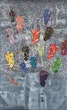 The Air Just Went Off by Hema Upadhyay, Medium: Acrylic, gouache, pastel and photograph, sold Mar 2012