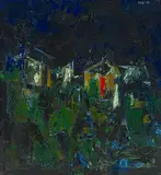 Untitled by S. H. Raza, Oil on board, offered Mar 2012