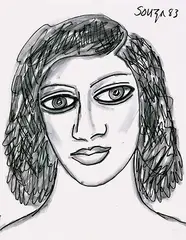 Untitled by F. N. Souza, Ink and wash on paper, offered Mar 2012