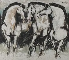 Untitled by B. Vithal, Oil on canvas, sold Mar 2012
