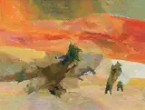 Untitled by Ram Kumar, Oil on board, sold Mar 2012