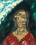 Portrait of Suruchi Chand by F. N. Souza, Oil on board, offered Mar 2012