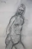 Untitled by Akbar Padamsee, Watercolour and charcoal on paper, offered Feb 2012