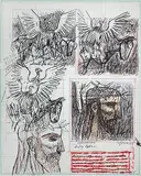 Untitled by Ganesh Pyne, Mixed media on paper pasted on board, sold Feb 2012